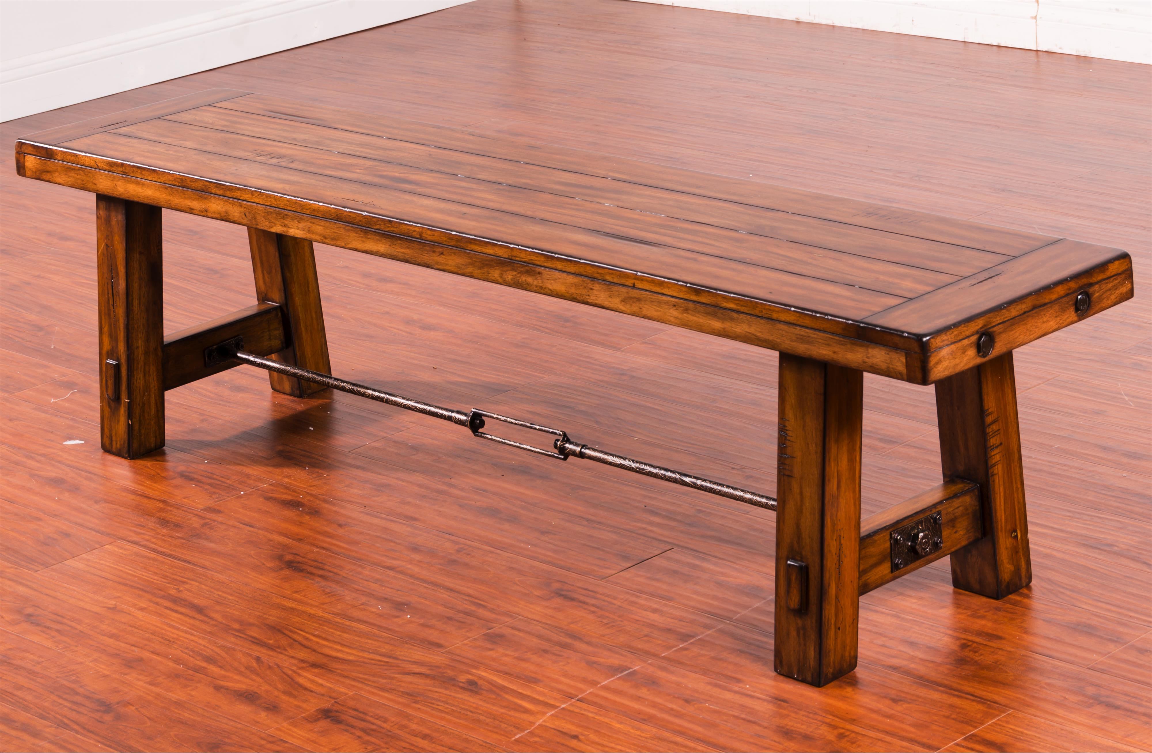 Dining Bench with Wood Seat